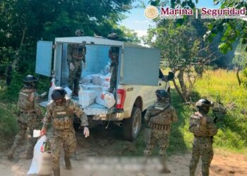 Fuerzas federales interceptan cargamento de 834 kilos de cocaína en Tonalá, Chiapas