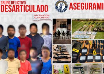 Cae célula del CJNG en Guanajuato; Fiscalía asegura arsenal, droga y equipo táctico