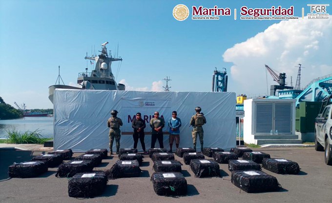 Aseguramientos de Semar incluyen 4.4 toneladas de cocaína y laboratorio de drogas sintéticas