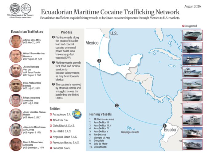 EU sanciona a 15 objetivos en Ecuador por presuntos nexos con cárteles mexicanos