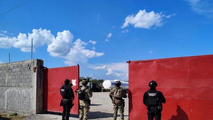 Operativo federal en Ciudad Victoria: aseguran predio y equipos presuntamente ligados al huachicol