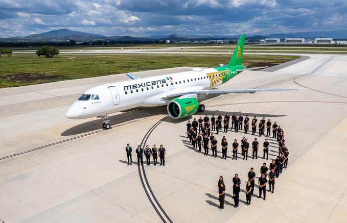 Mexicana recibe su noveno Embraer y fortalece su operación desde el AIFA