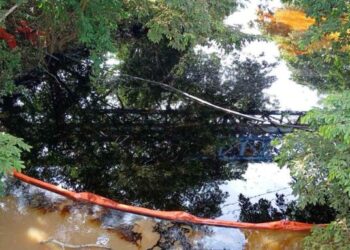 Derrame de hidrocarburo contamina el río Chacalapa y afecta a 40 familias.